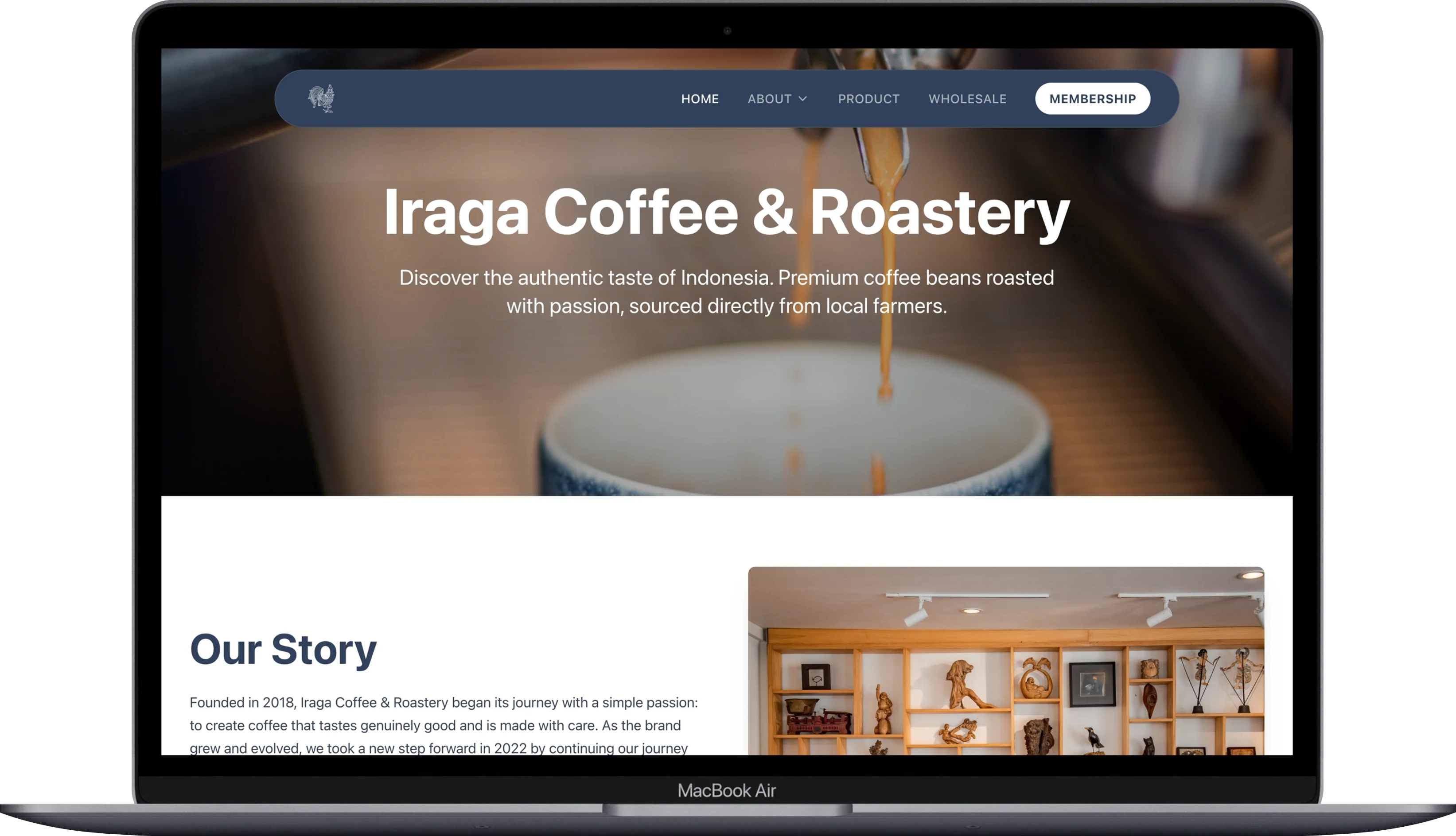 Iraga Coffee - Desktop
